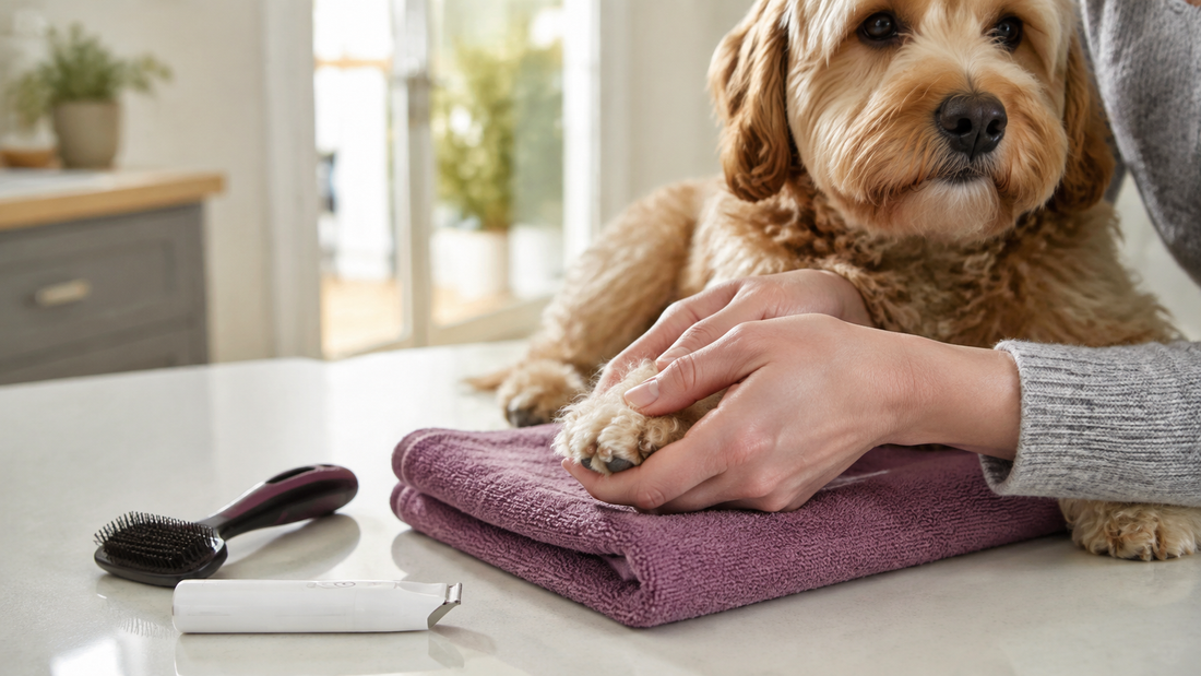 Simple at-home paw grooming routine between professional appointments